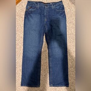 Ariat Men's Dark Blue Straight flame, retardant  Jeans